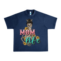 Navy Mom life with skull Mother's Day Urban Heavy Tee - CowGirlArtShop