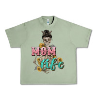 Oil Green Mom life with skull Mother's Day Urban Heavy Tee - CowGirlArtShop