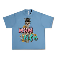 Pebble Blue Mom life with skull Mother's Day Urban Heavy Tee - CowGirlArtShop