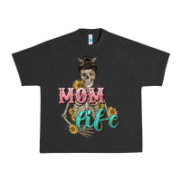Pigment Black Mom life with skull Mother's Day Urban Heavy Tee - CowGirlArtShop