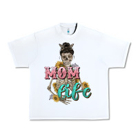 White Mom life with skull Mother's Day Urban Heavy Tee - CowGirlArtShop