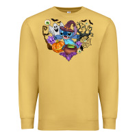Antique Gold stitch heart halloween Premium Sweatshirt - AdoDesignShop