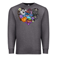 Charcoal Heather stitch heart halloween Premium Sweatshirt - AdoDesignShop