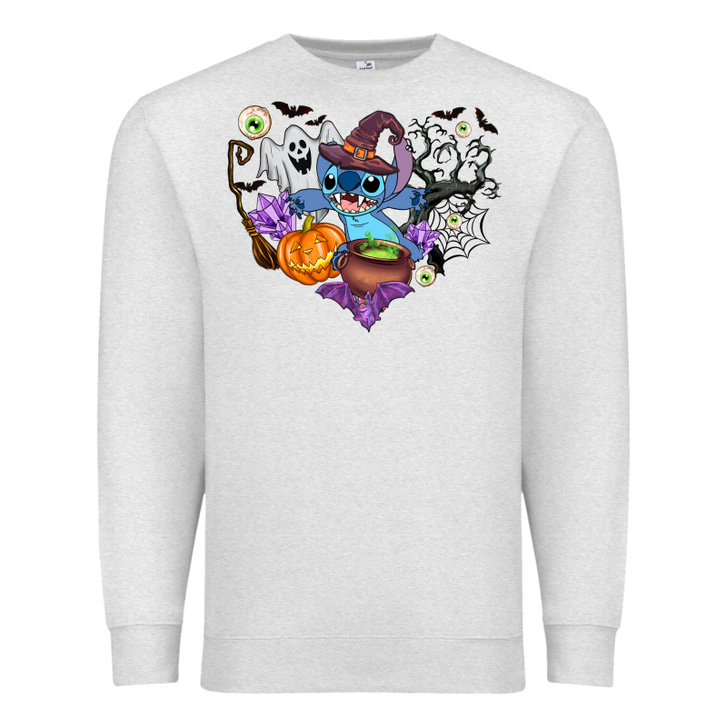 Stitch Heart Halloween Premium Sweatshirt by AdoDesignShop | Teevron