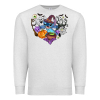 Oatmeal Heather stitch heart halloween Premium Sweatshirt - AdoDesignShop