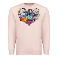 Pale Pink stitch heart halloween Premium Sweatshirt - AdoDesignShop