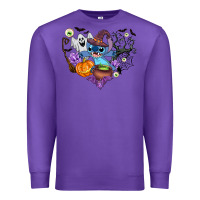 Purple stitch heart halloween Premium Sweatshirt - AdoDesignShop