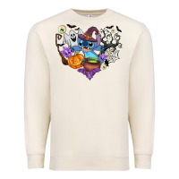 Sandshell stitch heart halloween Premium Sweatshirt - AdoDesignShop