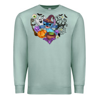 Seafoam stitch heart halloween Premium Sweatshirt - AdoDesignShop