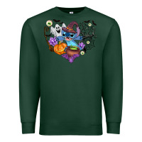 Sports Green stitch heart halloween Premium Sweatshirt - AdoDesignShop