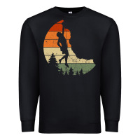 Black Retro Rock Climbing Vintage Climber Premium Sweatshirt - longCreatives