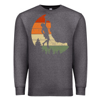 Charcoal Heather Retro Rock Climbing Vintage Climber Premium Sweatshirt - longCreatives