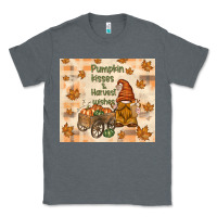 Charcoal Heather pumpkin kisses and harvest wishes Classic Tee - TumblerDesignByShophia
