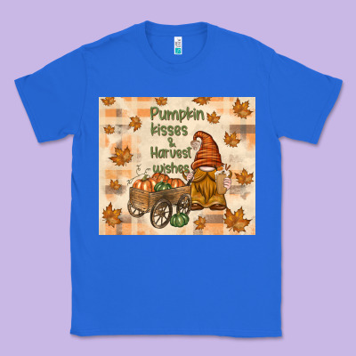 Pumpkin Kisses And Harvest Wishes Classic Tee Designed By Tumblerdesignbyshophia