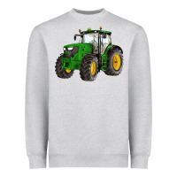 Heather Grey western farm tractor Heavyweight Sweatshirt - Artiststas