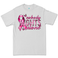 Dove Grey nobody fights alone cancer Premium Tee - NancyCooperArtShop