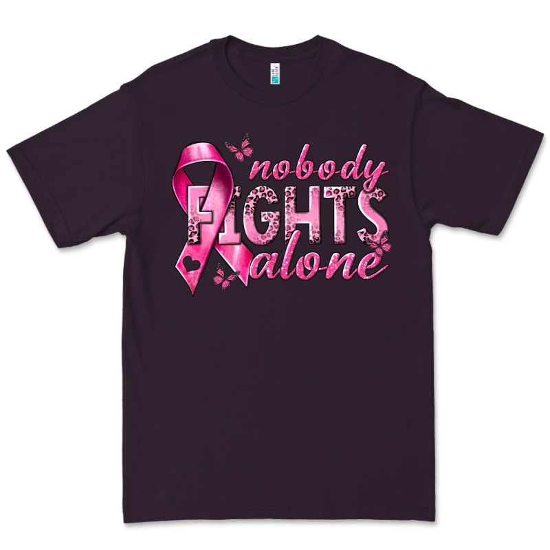 Nobody Fights Alone Cancer Premium Tee by NancyCooperArtShop | Teevron