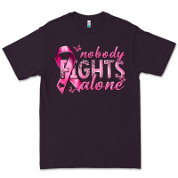 Plum nobody fights alone cancer Premium Tee - NancyCooperArtShop
