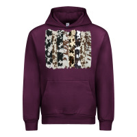 Mauve Wine cowhide brushstroke Urban Hoodie - AdoDesignShop