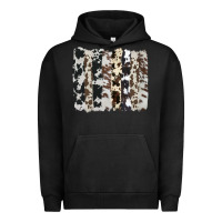 Pigment Black cowhide brushstroke Urban Hoodie - AdoDesignShop