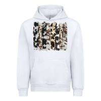 White cowhide brushstroke Urban Hoodie - AdoDesignShop