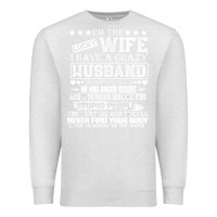 Oatmeal Heather i am a lucky wife i have a crazy husband valentine gift Premium Sweatshirt - longCreatives