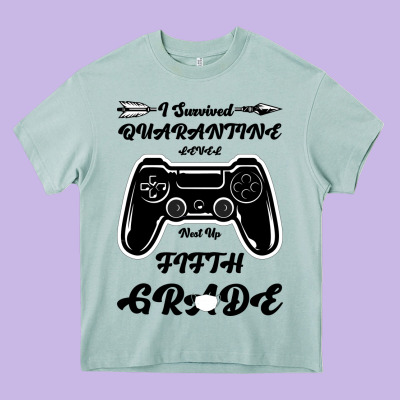 I Survived Quarantine Level Next Fifth Grade Heavy Core Tee Designed By Bettercallsaul