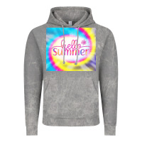 Cloud Rock Hello Summer Tie Dye Tumbler Vintage Hoodie - CowCowDesign