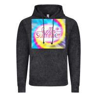 Vintage Black Hello Summer Tie Dye Tumbler Vintage Hoodie - CowCowDesign
