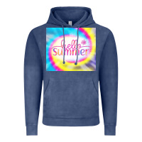 Vintage Denim Hello Summer Tie Dye Tumbler Vintage Hoodie - CowCowDesign