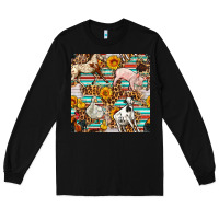 Black Western Leopard Farm Animals Seamless Pattern Long Sleeve Tee - FaDigitalArtStudio