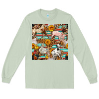 Matcha Western Leopard Farm Animals Seamless Pattern Long Sleeve Tee - FaDigitalArtStudio