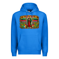 True Royal lady of guadalupe serape background Premium Hoodie - Jasminsmagicworld