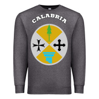 Charcoal Heather Calabria Coat of arms  Flag souvenir Italy Premium Sweatshirt - longCreatives