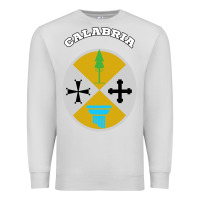 Dove Grey Calabria Coat of arms  Flag souvenir Italy Premium Sweatshirt - longCreatives