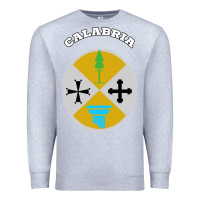 Heather Grey Calabria Coat of arms  Flag souvenir Italy Premium Sweatshirt - longCreatives