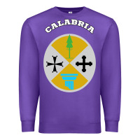Purple Calabria Coat of arms  Flag souvenir Italy Premium Sweatshirt - longCreatives