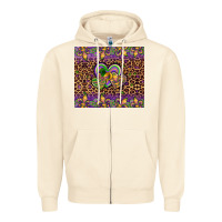 Sandshell mardi gras fleur de lis hearts leopard glitter Zipper Hoodie - Artiststas