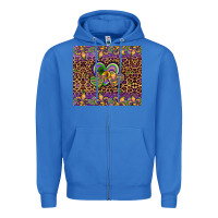 True Royal mardi gras fleur de lis hearts leopard glitter Zipper Hoodie - Artiststas