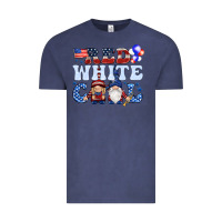 Vintage Denim Red white cool with gnomies 4th of july Vintage Tee - HowdyJamesFarm