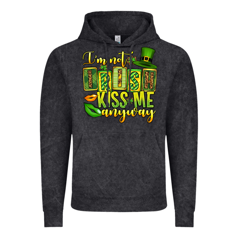 St. Patrick's I Am Not Irish Kiss Me Anyway Vintage Hoodie by OliviaCreatesArt | Teevron