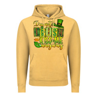 Vintage Mustard St. Patrick's I am not irish kiss me anyway Vintage Hoodie - OliviaCreatesArt