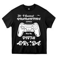 Black I Survived Quarantine Level Next Fifth Grade Heavy Core Tee - Bettercallsaul