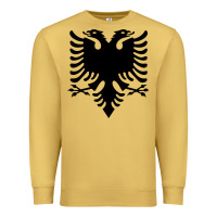 Antique Gold Albanian Flag Eagle Double Red Albania Shqipe Kosovo Premium Sweatshirt - longCreatives