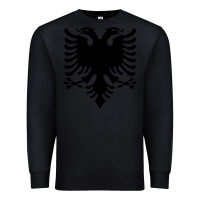 Black Albanian Flag Eagle Double Red Albania Shqipe Kosovo Premium Sweatshirt - longCreatives