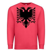 Cardinal Albanian Flag Eagle Double Red Albania Shqipe Kosovo Premium Sweatshirt - longCreatives