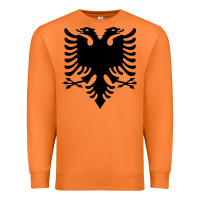 Carrot Albanian Flag Eagle Double Red Albania Shqipe Kosovo Premium Sweatshirt - longCreatives