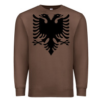 Chestnut Albanian Flag Eagle Double Red Albania Shqipe Kosovo Premium Sweatshirt - longCreatives