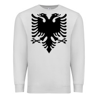 Dove Grey Albanian Flag Eagle Double Red Albania Shqipe Kosovo Premium Sweatshirt - longCreatives