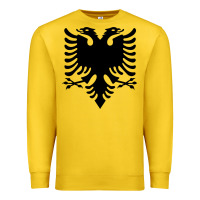 Lemon Albanian Flag Eagle Double Red Albania Shqipe Kosovo Premium Sweatshirt - longCreatives